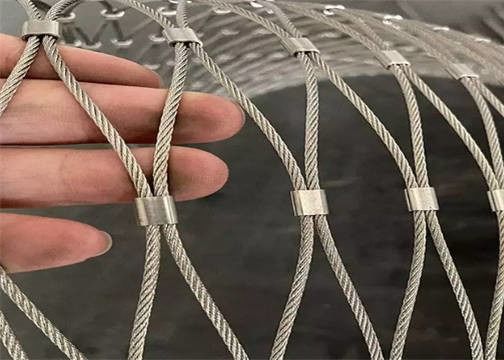 316 स्टेनलेस स्टील रस्सी जाल गाँठदार प्रकार वास्तुकला स्टील जाल